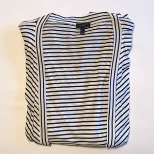 NWOT Talbots Open Front Black/White Swing Cardigan